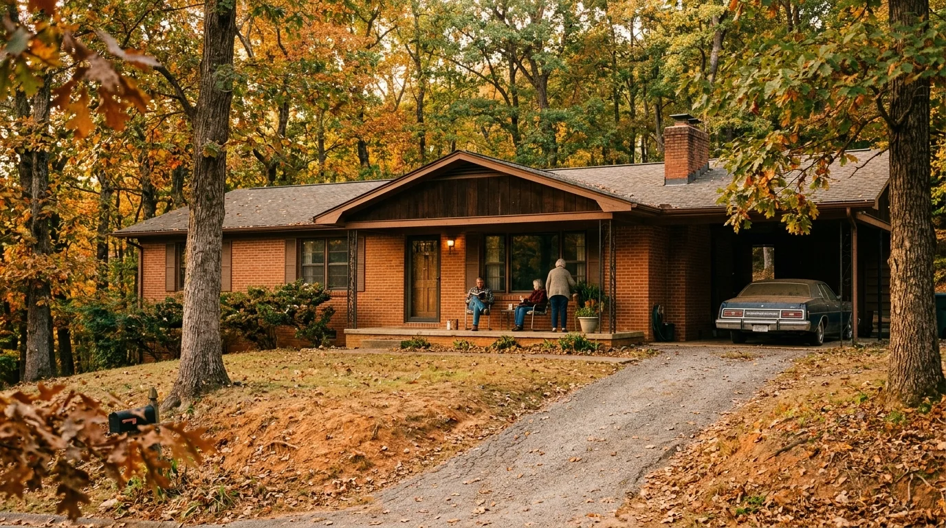 Established 1970s Knoxville home on a sloping clay-soil lot prone to foundation settlement